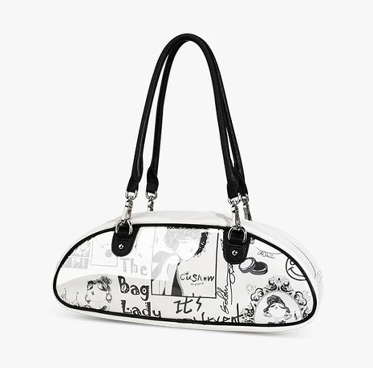 Title: Retro Graphic Women’s Shoulder Bag
