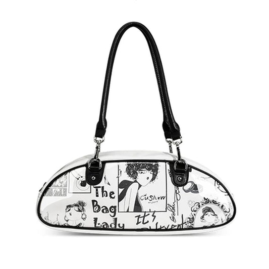 Title: Retro Graphic Women’s Shoulder Bag