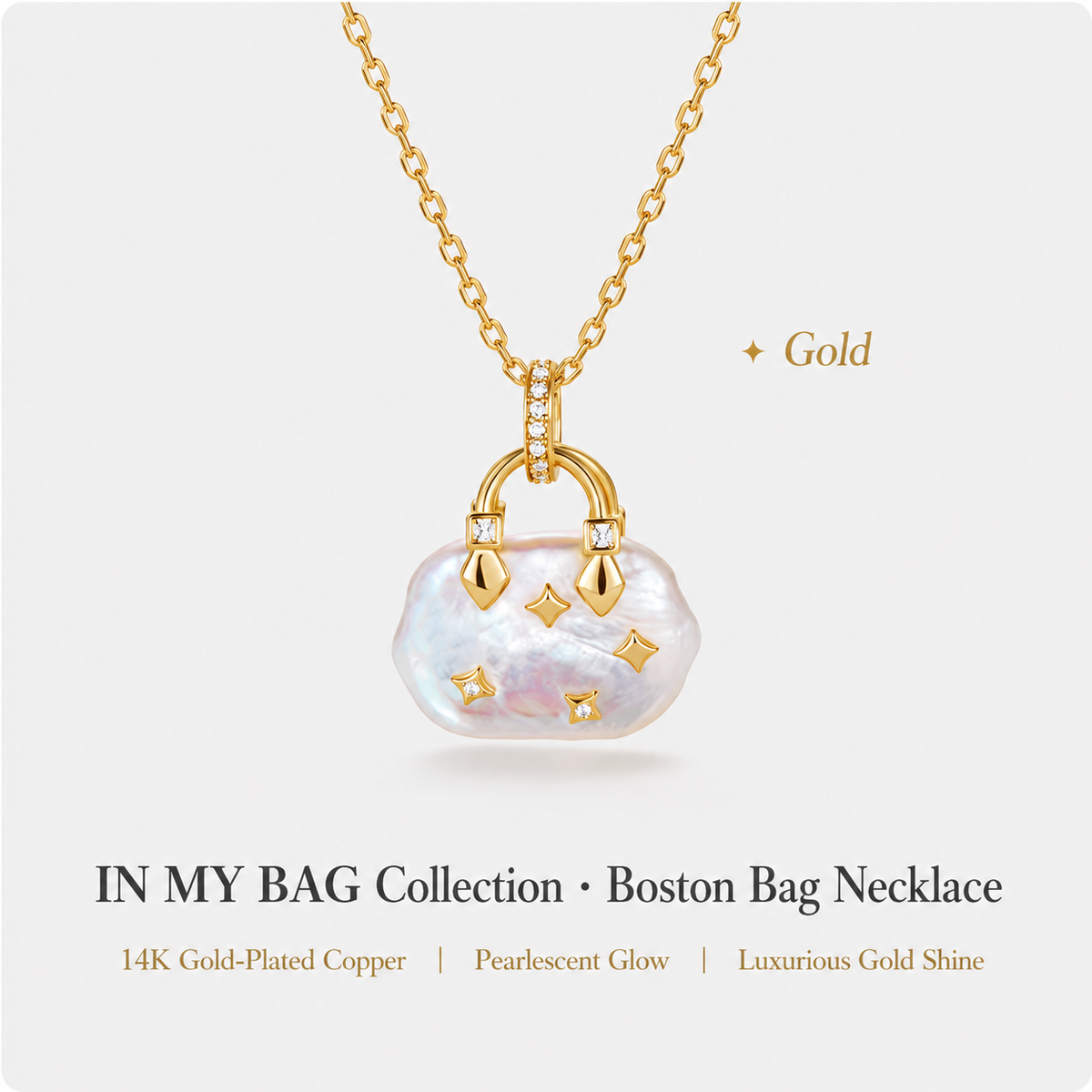 Luxury Baroque Pearl Lock Pendant Necklace