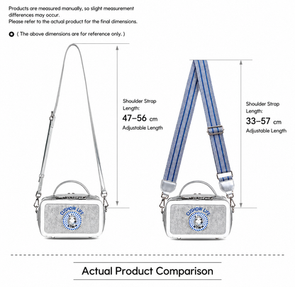 Women's Glitter Crossbody Bag – Silver