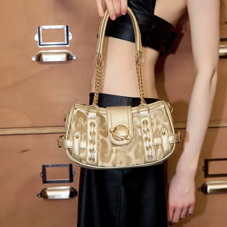 Vintage Gold Chain Shoulder Bag