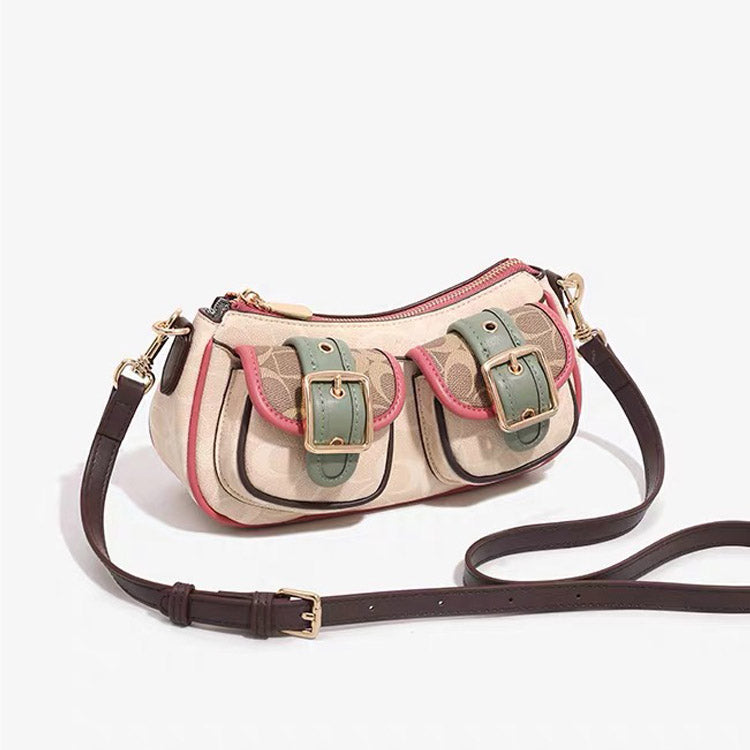 Vintage Buckle Shoulder Bag