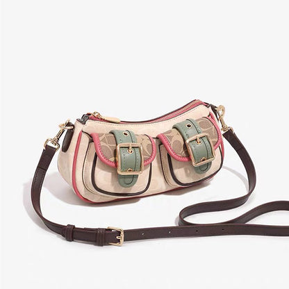Vintage Buckle Shoulder Bag