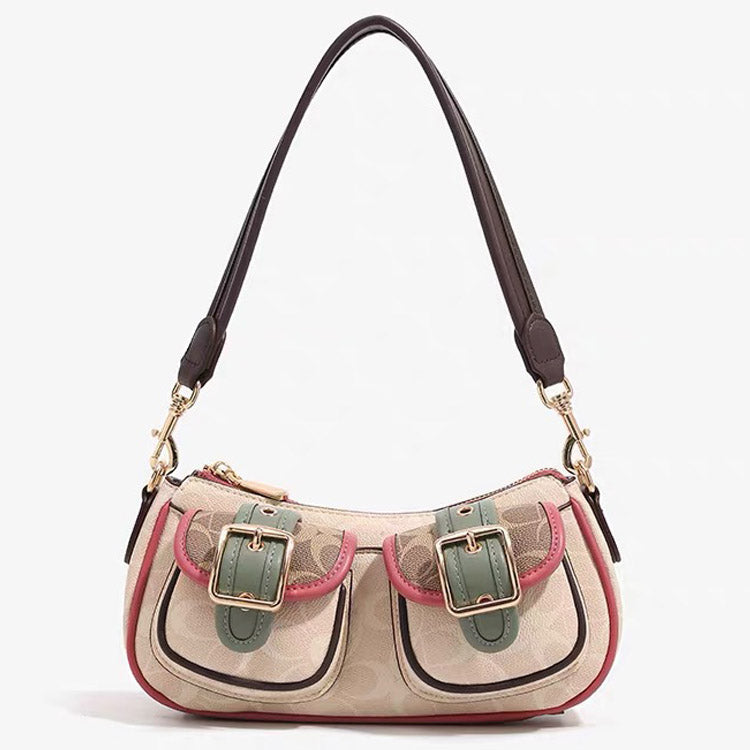 Vintage Buckle Shoulder Bag