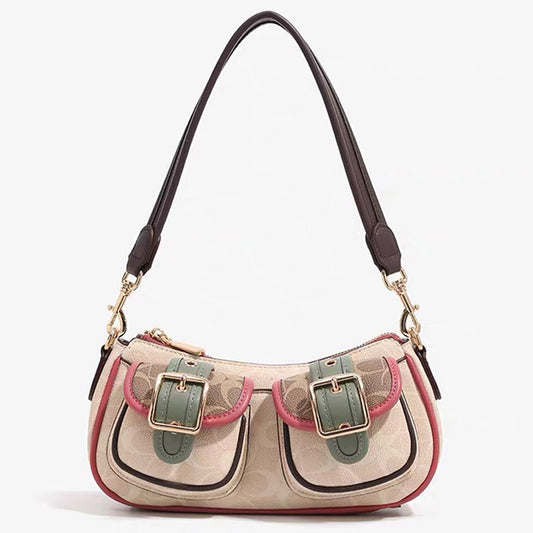 Vintage Buckle Shoulder Bag