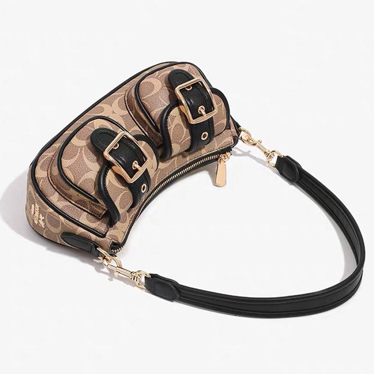Vintage Buckle Shoulder Bag
