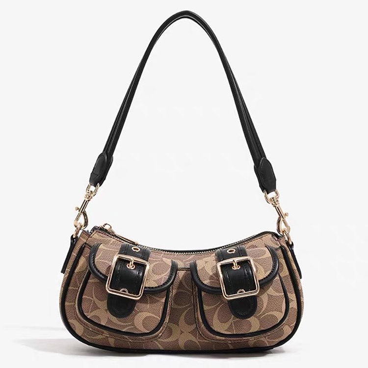 Vintage Buckle Shoulder Bag