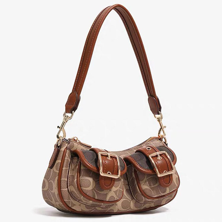 Vintage Buckle Shoulder Bag