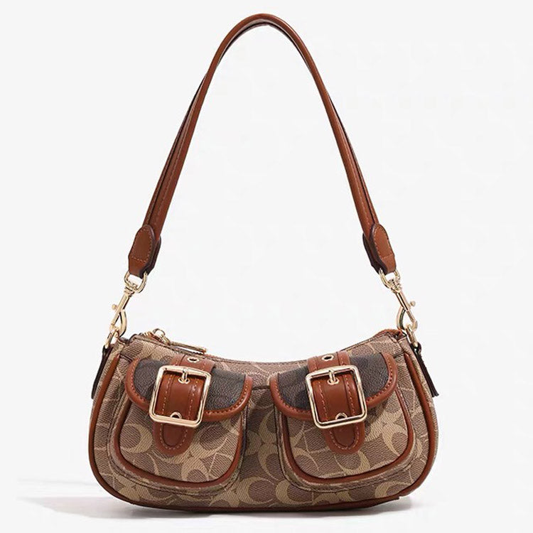 Vintage Buckle Shoulder Bag