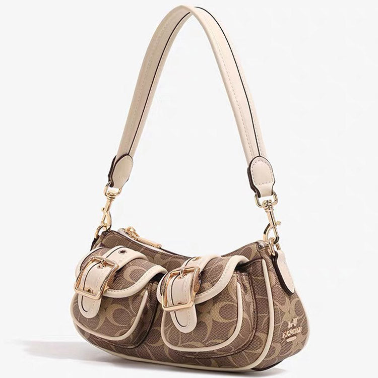 Vintage Buckle Shoulder Bag