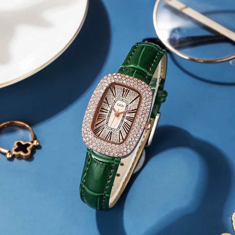 Women's Luxury Crystal Rectangular Watch