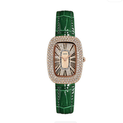 Women's Luxury Crystal Rectangular Watch