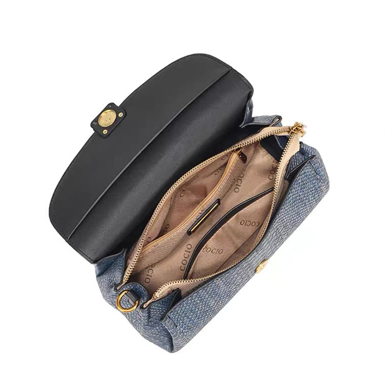 Textured Flap Shoulder & Crossbody Bag