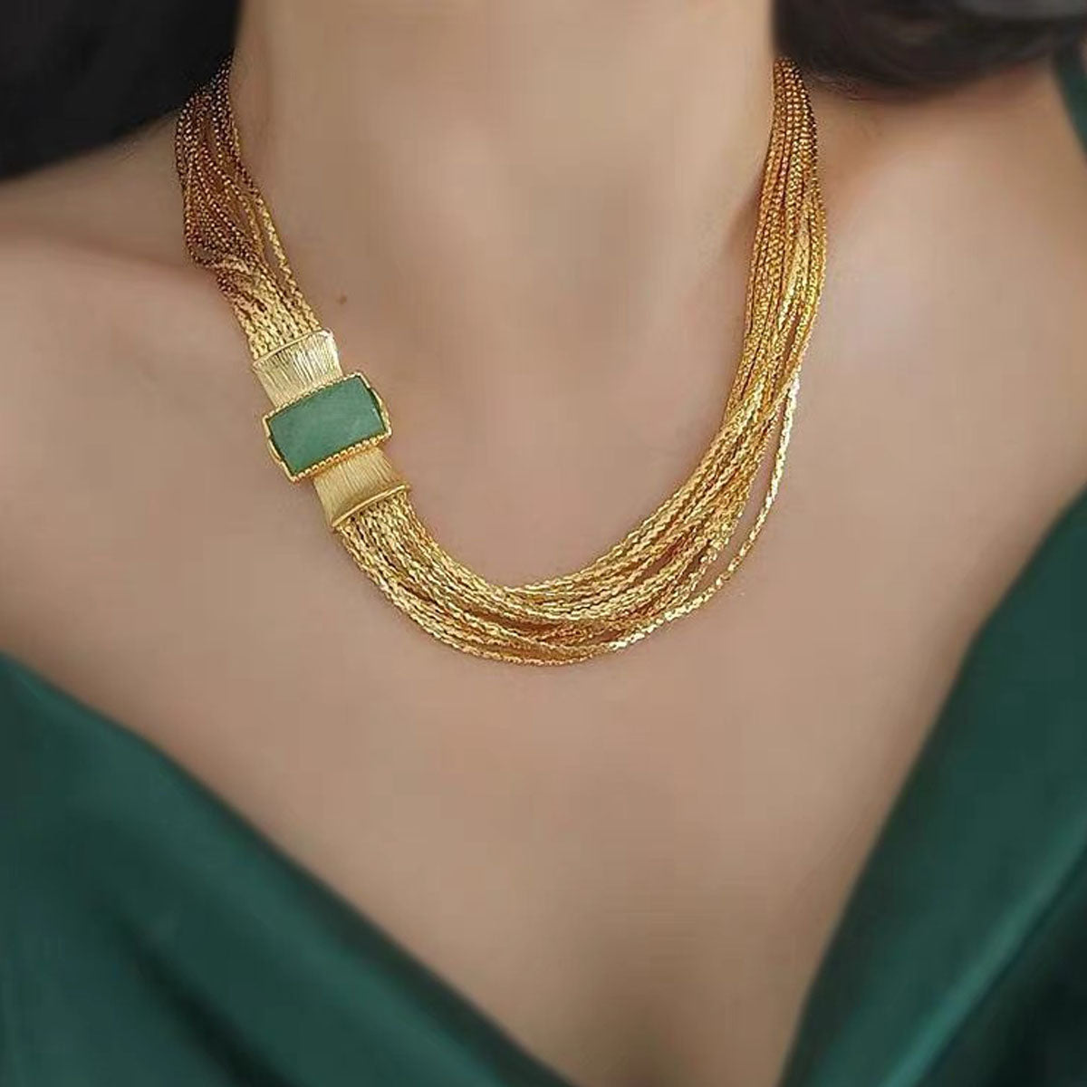 Luxury Multi-Strand Necklace & Bracelet Set