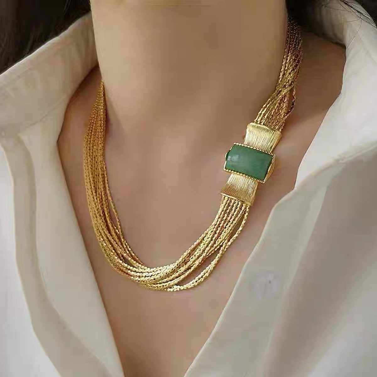 Luxury Multi-Strand Necklace & Bracelet Set