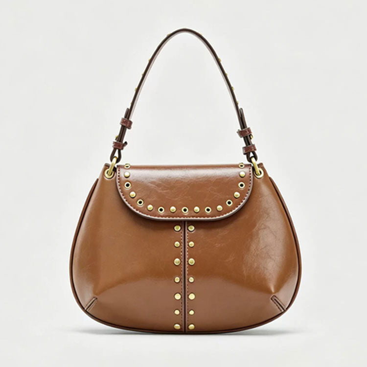 Vintage Studded Shoulder Bag
