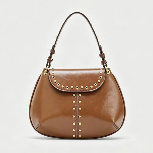Vintage Studded Shoulder Bag