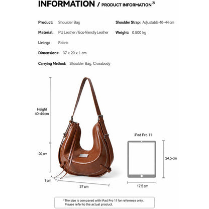 Vintage Crescent Shoulder Bag