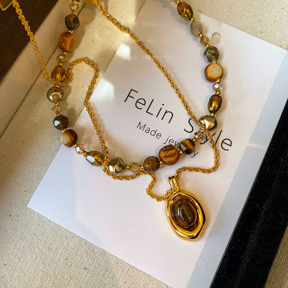Natural Tiger Eye Jewelry Set