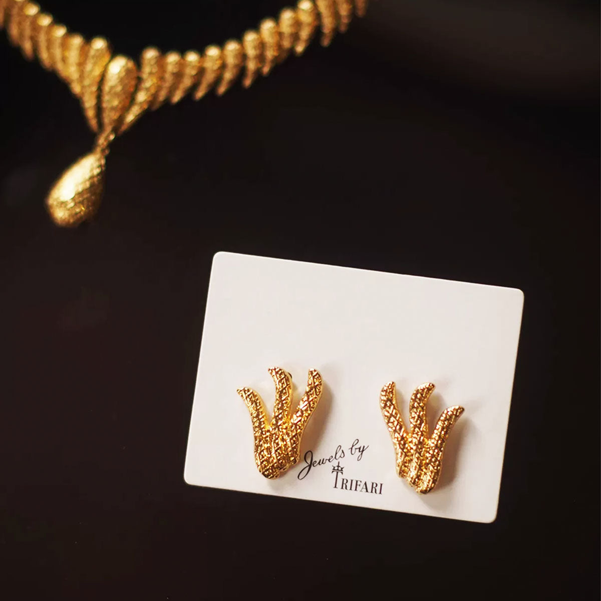 Vintage Leaf Drop Necklace