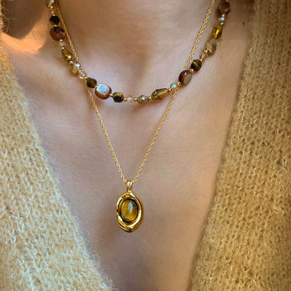 Natural Tiger Eye Jewelry Set