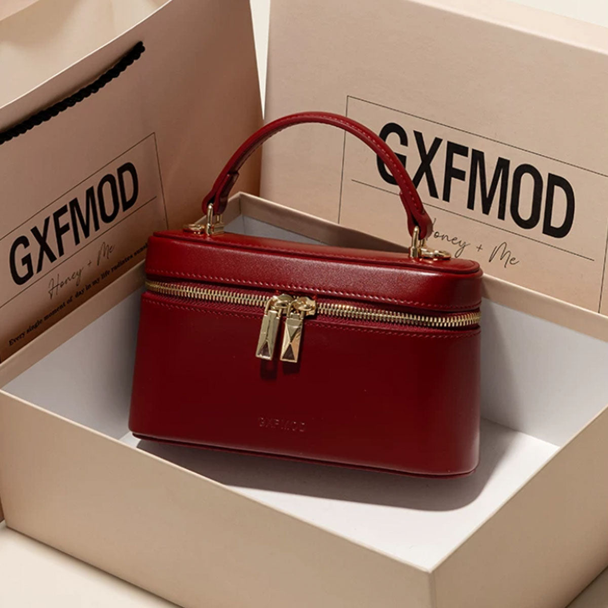 Elegant Top Handle Box Bag