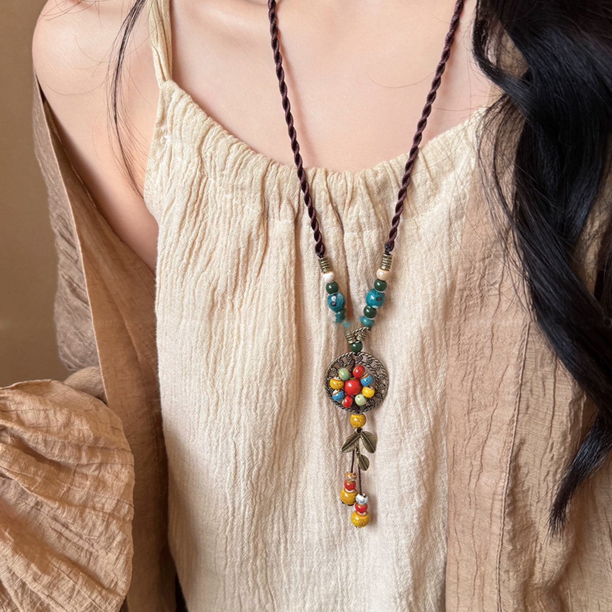 Bohemian Tree of Life Pendant Necklace